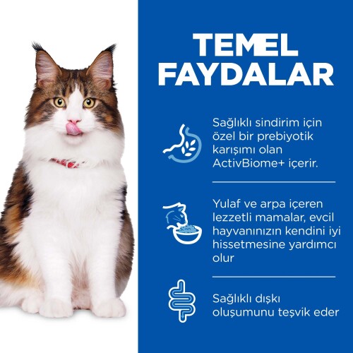 Hill's SCIENCE PLAN Mükemmel Sindirim +1 Yetişkin Tavuklu ve Kahverengi Pirinçli Kedi Maması 1.5 kg - 3