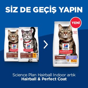 Hill's SCIENCE PLAN Tüy Yumağı Önleyici +7 Olgun Yetişkin Tavuklu Kedi Maması 1.5kg - 6