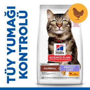 Hills Science Plan Hairball İndoor Tavuklu Tüy Yumağı Önleyici Kedi Maması 1.5 Kg - 1