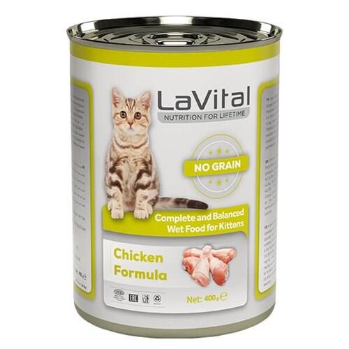 La Vital Kitten Tahılsız Tavuklu Yavru Konserve Kedi Maması 400gr - 1