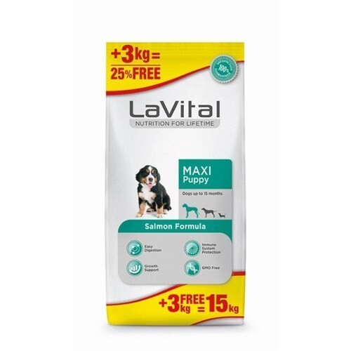 La Vital Somonlu Büyük Irk Yavru Köpek Maması 15 KG - 1