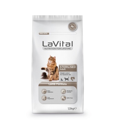 La Vital Sterilised Kuzu Etli Kısırlaştırılmış Yetişkin Kedi Maması 1.5 KG - 1