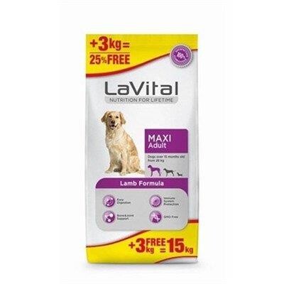 Lavital Kuzu Etli Büyük Irk Yetişkin Köpek Maması 12 + 3 Kg - 1