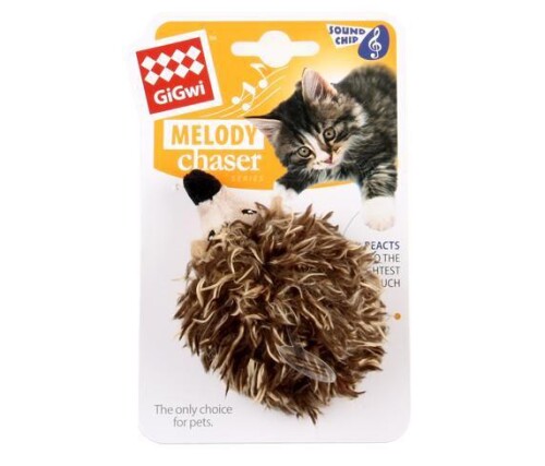 Melody Chaser Sesli Peluş Kirpi Kedi Oyuncağı 8,5 cm - 1