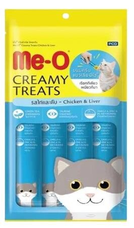 Meo Taurine İçerkli Tavuklu Ve Ciğerli Kedi Sıvı Ödül Maması 4x15 Gr - 1