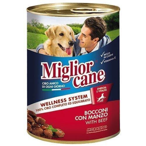 Miglior Cane Parça Etli Biftekli Konserve Köpek Maması 405 Gr - 1