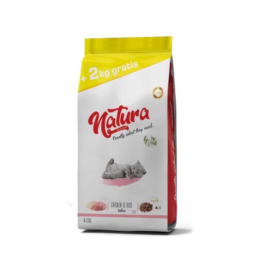 Natura Premium Düşük Tahıllı Tavuklu Yavru Kedi Maması 8+2 Kg - 1