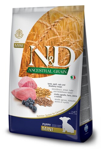 N&D Ancestral Grain Kuzu Etli & Yabanmersinli Küçük Irk Yavru Köpek Maması 800 gr. - 1