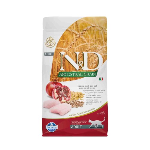 N&D Düşük Tahıllı Tavuklu Narlı Yetişkin Kedi Maması 1.5 Kg - 1