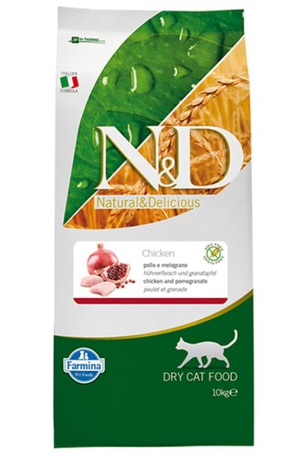 N&D Tahılsız Tavuklu Yetişkin Narlı Kedi Maması 10 Kg - 1