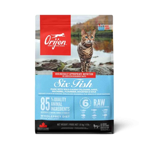 Orijen Cat Six Fish Tahılsız 6 Balıklı Yetişkin Kedi Maması 1.8 Kg - 1