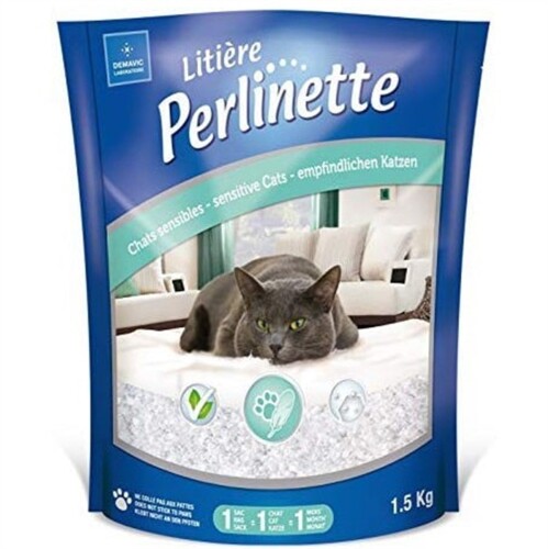 Perlinette Yetişkin ve Hassas Kediler için Kristal Kedi Kumu 3.7 Lt - 1