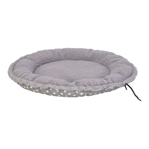 Pet Comfort Sunflower Kedi ve Köpek Yatağı Çift Taraflı Gri Dot/Peluş 60cm - 1