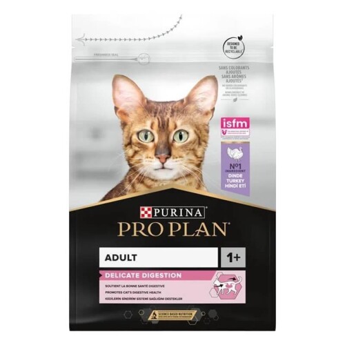 Pro Plan Delicate Hassas Ve Seçici Yetişkin Kediler Için Hindili Ve Pirinçli Kedi Mamasi 3 Kg - 1