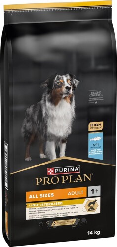 Pro Plan Light Sterilised Kisirlaştirilmiş Balıklı Yetişkin Diyet Köpek Mamasi 14 Kg - 1