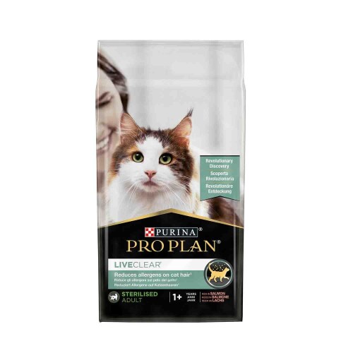 Pro Plan LiveClear Kısırlaştırılmış Kediler için Somonlu Kedi Maması 1,4 Kg - 1