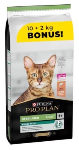 Pro Plan Sterilised Kisirlaştirilmiş Kediler Için Somonlu Kedi Mamasi 10Kg+2Kg - 1