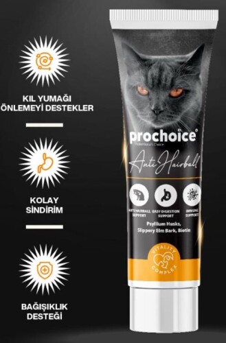 ProChoice Anti Hairball Kediler için Malt Macun 100 Ml - 1