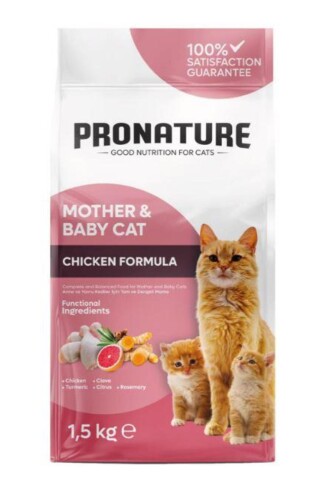 Pronature Mother & Baby Tavuk Etli Kuru Kedi Maması 1,5 Kg - 1