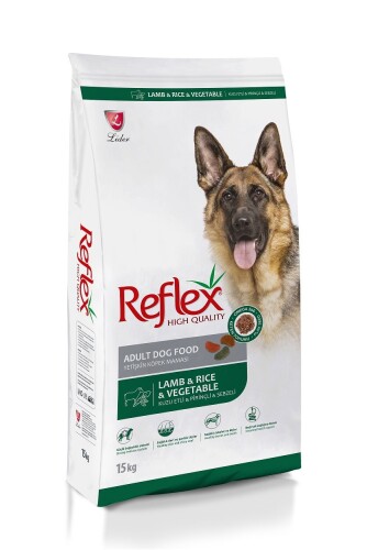 Reflex Kuzu Etli Pirinçli ve Sebzeli Yetişkin Köpek Maması 15 + 1 Kg - 1