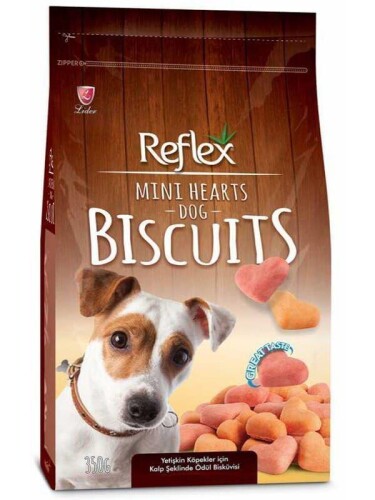 Reflex Mix Renk Kalp Şekilli Köpek Ödül Bisküvisi 350 gr - 1