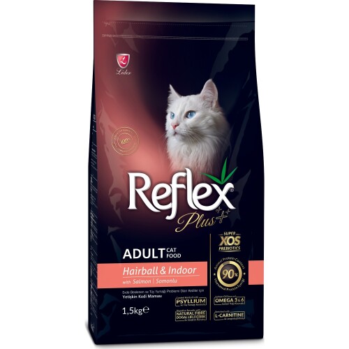 Reflex Plus Hairball & İndoor Somonlu Yetişkin Kedi Maması 1.5 KG - 1