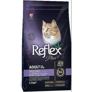 Reflex Plus Skin Care Deri Ve Tüy Bakımı Somonlu Yetişkin Kedi Maması 1,5 Kg - 1