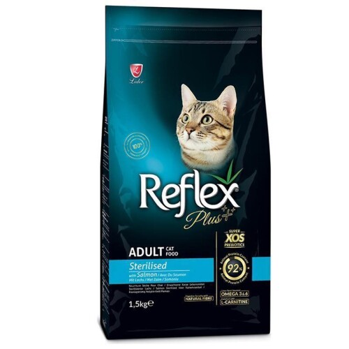 Reflex Plus Somonlu Kısırlaştırılmış Kedi Maması 1.5kg+500gr Hediyeli - 1