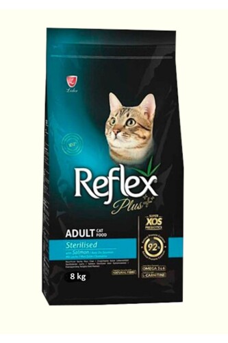 Reflex Plus Somonlu Kısırlaştırılmış Yetişkin Kedi Maması 8 KG - 1