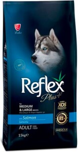 Reflex Plus Somonlu Orta ve Büyük Irk Yetişkin Köpek Maması 15 KG - 1