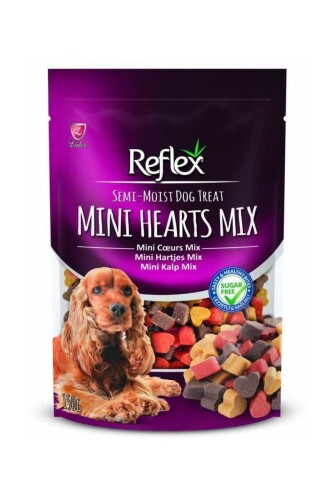 Reflex Plus Yarı Yumuşak Ödül Maması Mini Kalp Mix 150 gr - 1