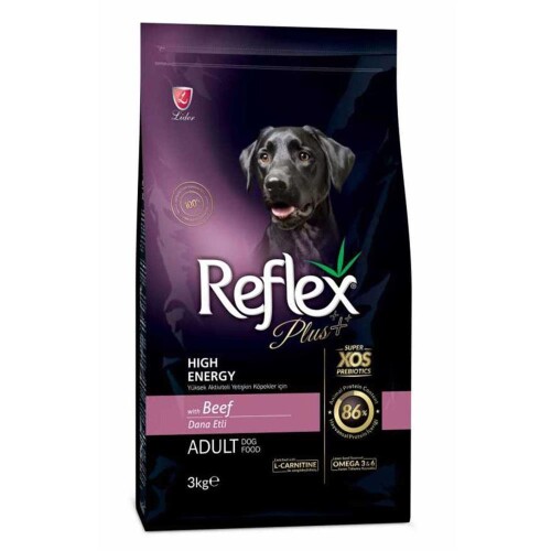 Reflex Plus Yüksek Aktiviteli Köpekler İçin Dana Etli Yetişkin Köpek Maması 3kg - 1