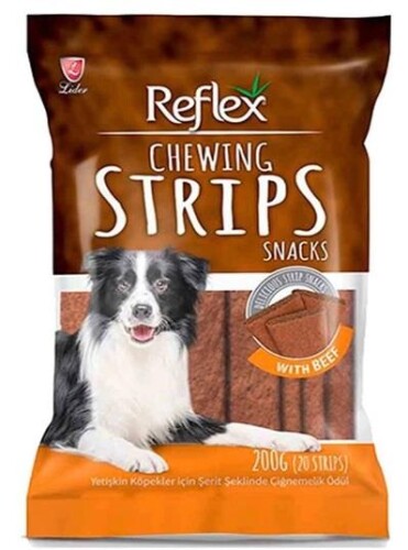 Reflex Şerit Şeklinde Biftekli Çiğnemelik Köpek Ödülü 200 Gruğu 180gr - 1