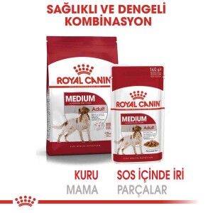 Royal Canin Medium Adult Orta Irk Yetişkin Köpekler İçin Parça Etli Yaş Mama 140 Gr * 10 Adet - 5