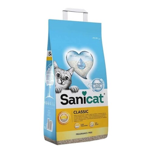 SaniCat Classic Kokusuz Topaklanan Kedi Kumu 10lt - 1