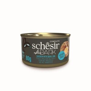 Schesir After Dark Pate Tavuk Etli ve Bıldırcın Yumurtalı Tahılsız Yetişkin Kedi Konservesi 80 Gr - 1