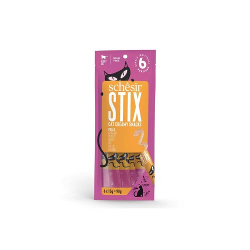 Schesir Cat Stix Tavuklu Krema Kedi Ödülü 6x15gr - 1