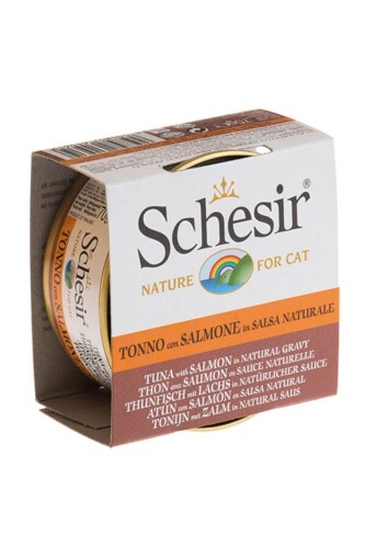 Schesir Ton Balıklı Ve Somonlu Kedi Konservesi 70 gr - 1