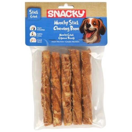 Snacky Çıtır Munchy Sığır Etli Ördekli Köpek Kemiği 13 cm 10 Adet - 1