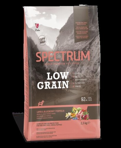 Spectrum Low Graın Kuzu Etli ve Yaban Mersinli Mini ve Küçük Irk Yavru Köpek Maması 2,5kg - 1