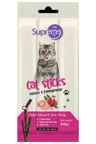 Supreme Cat Tavuklu Ve Narlı Kedi Ödül Çubuğu 3x5gr - 1