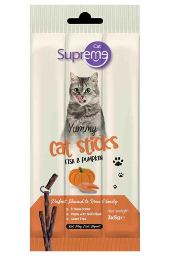 Supreme Cat Ton Balıklı Ve Bal Kabaklı Kedi Ödül Çubuğu 3x5gr - 1