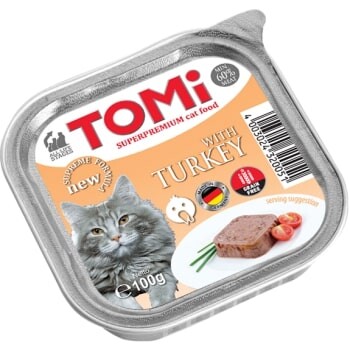 Tomi Kedi Hindili Alüminyum Yaş Mama 100gr (pate) - 1