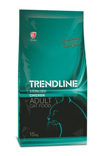 Trendline Kisirlastirilmis Tavuklu Yetişkin Kedi Maması 15 Kg - 1