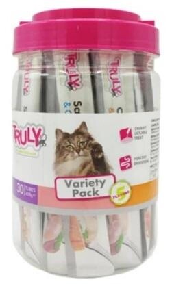 Truly Karışık 5 Çeşit Yetişkin Kedi Ödül Maması 30 x 14 G - 1