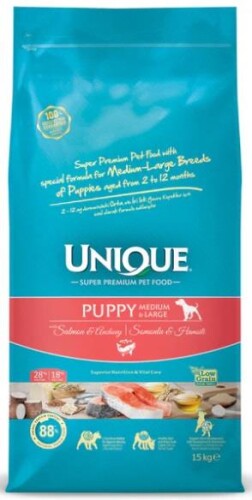 Unıque Medium Large Puppy Somonlu Hamsili Yavru Köpek Maması 15 Kg - 1