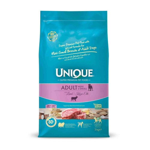 Unıque Mini Adult Kuzulu Küçük Irk Yetişkin Köpek Maması 3 Kg - 1