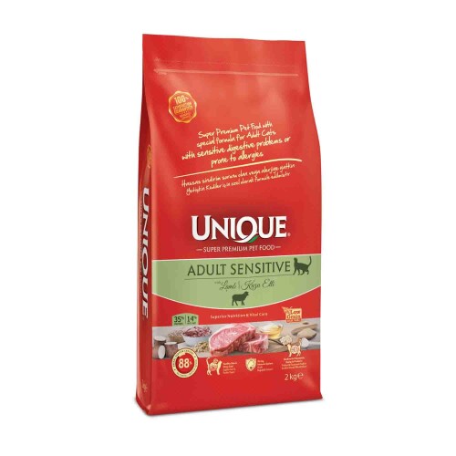 Unique Sensitive Kuzu Etli Yetişkin Kedi Maması 2 Kg - 1