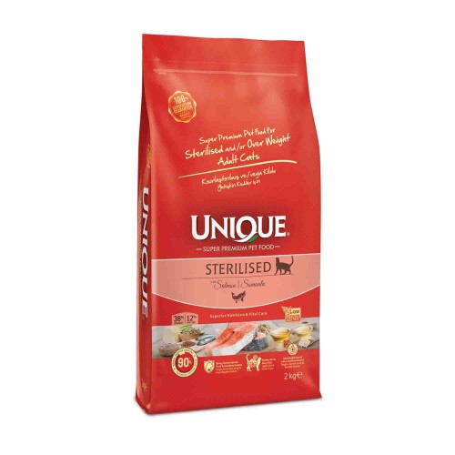 Unique Sterilized Kısırlaştırılmış Somonlu Yetişkin Kedi Maması 2 Kg - 1