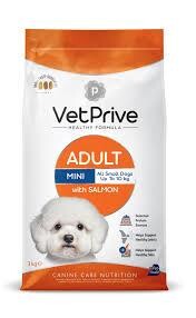 Vet Prive Mini Adult Küçük Irk Somonlu Köpek Maması 3 Kg - 1